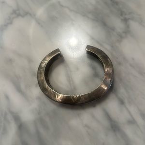 Heavyweight distressed silver bracelet.